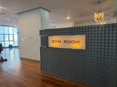 a sign for a gym room in a building at Infinity Skypool Ladies Room in Hostel in Kuala Lumpur