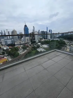 a view of a city from the roof of a building at KLCC SOGO new 2R2B LRT PWTC Sunway Putra Sky Pool in Kuala Lumpur