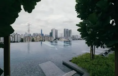 a large body of water with a city in the background at M Vertica E33A10 l 4 Bedroom l 8 Pax in Kuala Lumpur