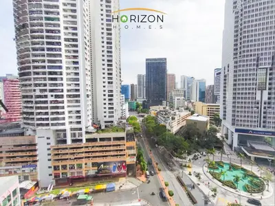 an aerial view of a city with tall buildings at MayTower by Horizon Homes in Kuala Lumpur