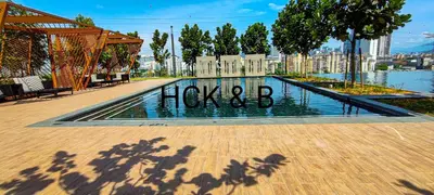 a swimming pool with the word hague written on it at M Vertica in Kuala Lumpur