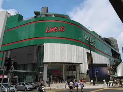 a building with a sign on it in a city at Fahrenheit 88 - Bukit Bintang in Kuala Lumpur