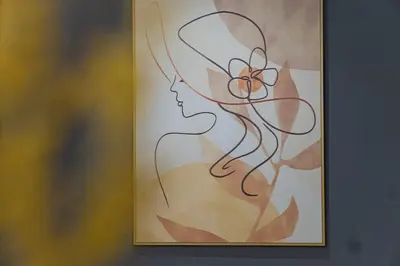 a painting of a woman with a flower on it at Homey 2BR l Neu Suites l 5min to KL City in Kuala Lumpur