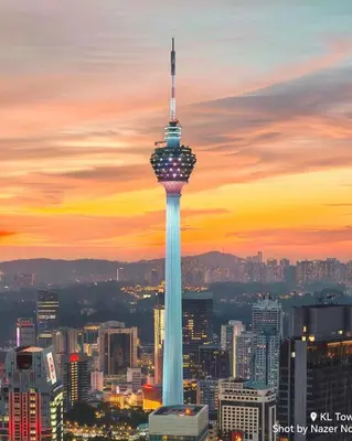 a view of the space needle in seattle at sunset at Vortex Suites Klcc by BEST TO BEST in Kuala Lumpur