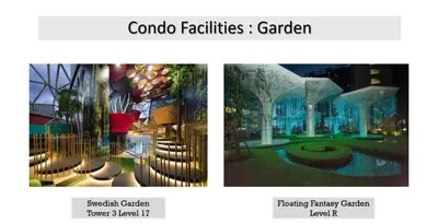 two pictures of a building with a garden at Arte Plus Ampang By Couple Stay in Batu Empat
