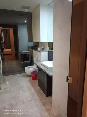 a kitchen with a sink and a toilet in it at Platinum Suites by Kuala Lumpur Malaysia in Kuala Lumpur