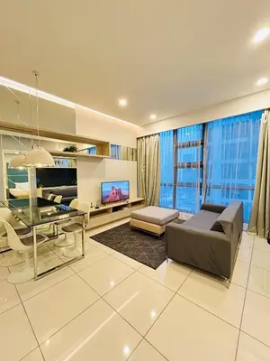 a large living room with a couch and a table at Robertson suites At Bukit Bintang South Lobby in Kuala Lumpur