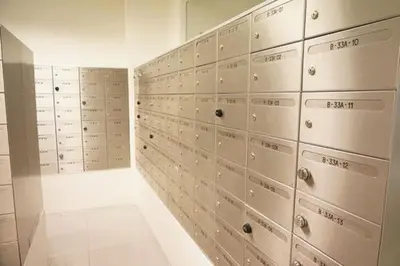 a room with a bunch of lockers in a room at Summer Suite KL City Balcony Room KL Tower View in Kuala Lumpur