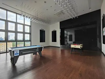 a large room with a pool table in it at Lovely Studio room in KL in Kuala Lumpur