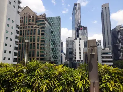 a view of a city skyline with tall buildings at Vortex Galaxy Suites KL in Kuala Lumpur