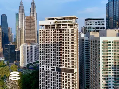 a view of a city skyline with tall buildings at 188 Suites KLCC by Soulasia in Kuala Lumpur