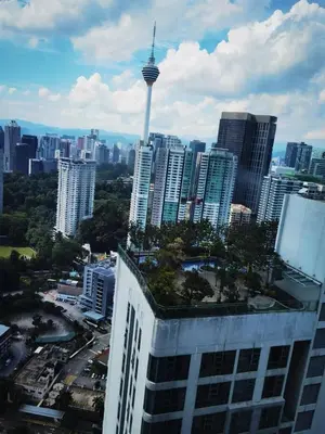 a view of the cn tower in a city at Robertson Residence Main City Kuala Lumpur in Kuala Lumpur