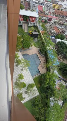 an aerial view of a city from a building at Happy holiday at Lucentia Residence in Kuala Lumpur