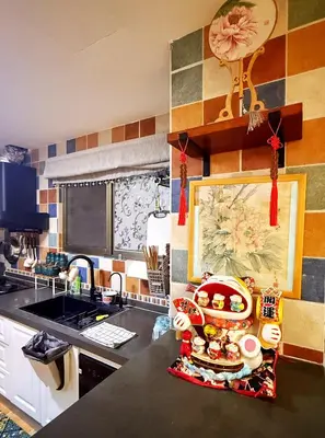 a kitchen with a sink and a counter top at Bintang Home in Kuala Lumpur