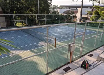 an overhead view of a tennis court at X'Apartelle near Pusat Bandar Damansara MRT in Kuala Lumpur