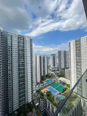 an aerial view of a city with tall buildings at Relax and Enjoy ! in Kuala Lumpur