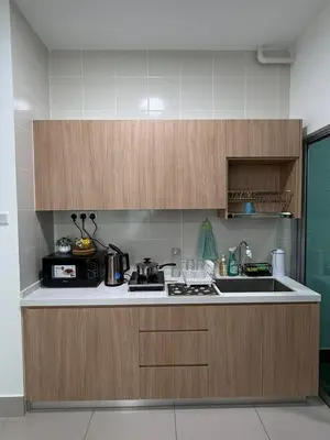 a kitchen with a sink and a counter top at Razak City Kuala Lumpur A2-30 in Kuala Lumpur