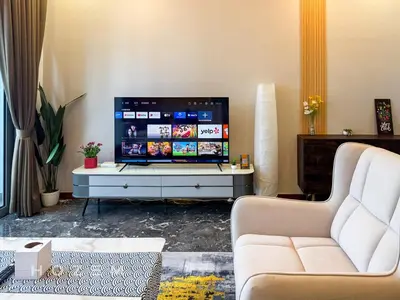 a living room with a tv and a couch at 2BR2B Hozem KL3709 Apartment KLCC in Kuala Lumpur