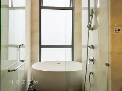 a bathroom with a white sink and a shower at 2BR2B Hozem KL4910 Apartment KLCC in Kuala Lumpur