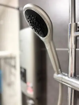a toothbrush sitting on the side of a sink at Cempaka Apartment by Easy Nap in Kuala Lumpur