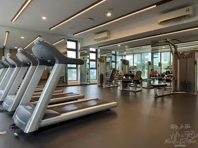 a gym with treadmills and machines in a building at Cozy Minimalist Condo In The Heart of Kuala Lumpur City 1BR in Kuala Lumpur