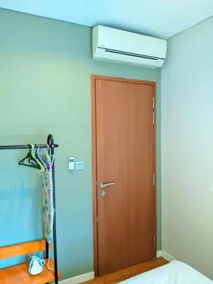 a room with a closet and a door at Sky Suite KLCC By near klcc in Kuala Lumpur