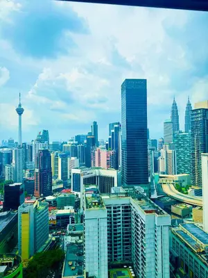 a view of a large city with tall buildings at AXON RESiDENCE AT SERViCE APARTMENT in Kuala Lumpur