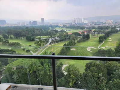 a view of a golf course from a building at 231tr facing golf view 3 rooms in Kuala Lumpur