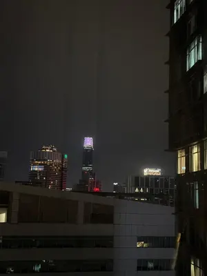 a view of the city at night at Dawn Getaways in Kuala Lumpur