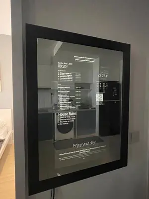 a framed picture of a window on a wall at Continew Residence Studio Apartment in Kuala Lumpur