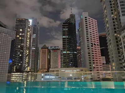 a view of a city skyline with tall buildings at One Bukit Ceylon KLCC in Kuala Lumpur