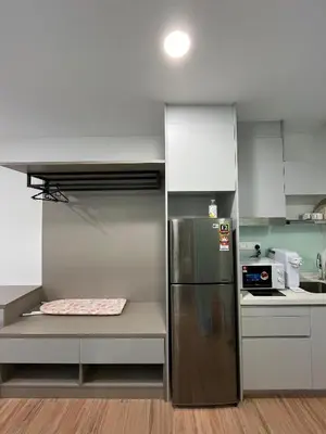 a kitchen with a stainless steel refrigerator at City View Retreat in Kuala Lumpur