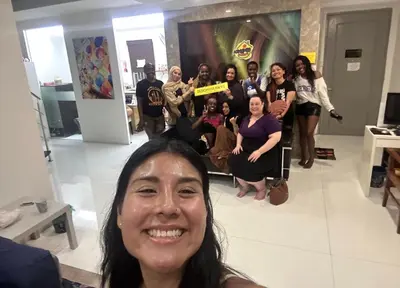 a group of women sitting in a room at Female Hostel wakakapacker in Kuala Lumpur