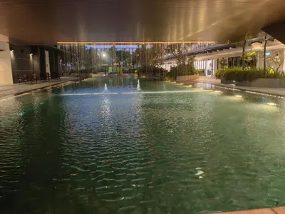 a large pool of water in a building at lavile 3 \u623f in Kuala Lumpur