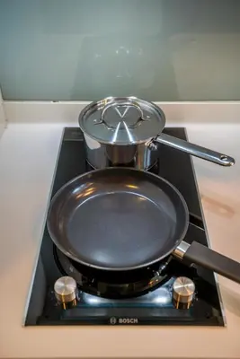 a pan sitting on top of a stove at Platinum in Kuala Lumpur