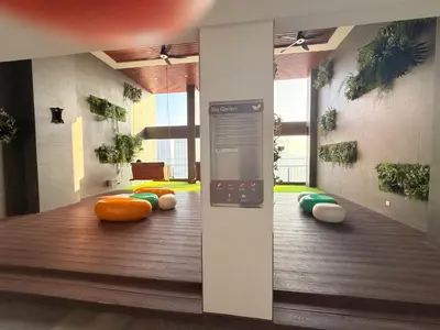 a room with a bunch of pumpkins on the floor at COzy Suite KL Sentral By Riveria City in Kuala Lumpur