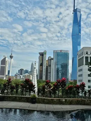 a view of a city skyline with buildings at Executive Suite Dua Sentral in Kuala Lumpur