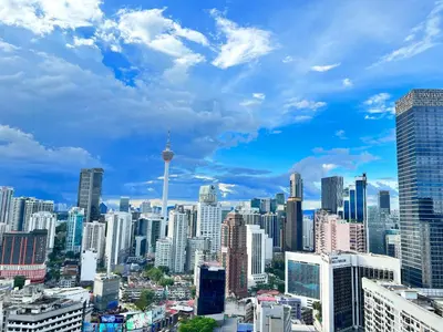 a view of auckland city skyline with the space needle at Axon Residence Bukit Bintang by Comfort Stay in Kuala Lumpur