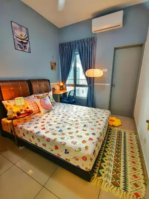 a bedroom with a bed in a room at Master Room at Razak City Residence in Kuala Lumpur