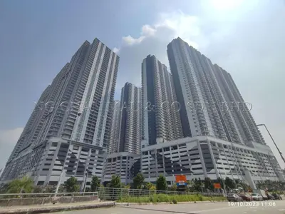a group of tall buildings in a city at Jln Razak Mansion, in Kuala Lumpur