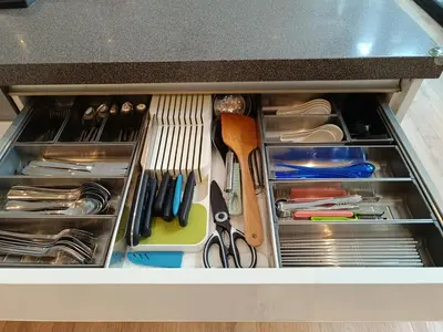 a drawer filled with lots of utensils at Penthouse-Bukit Bintang in Kuala Lumpur