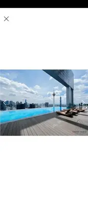 a view of a swimming pool on top of a building at The Platinum At Klcc Of SmartWill Holding in Kuala Lumpur