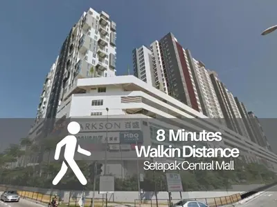 a rendering of a walkway sign in front of a tall building at Seeds Hotel PV12 in Kuala Lumpur