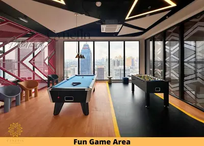 a billiard room with a pool table in a building at Majestic Residence Kuala Lumpur near Bukit Bintang & Chow Kit in Kuala Lumpur