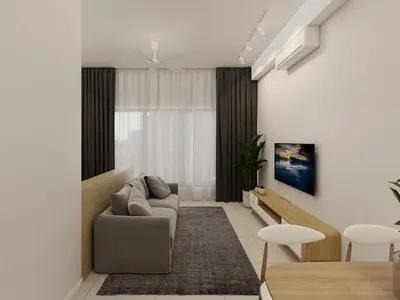 a living room with a couch and a table at The Majestic Residence KLCC By Castle in Kuala Lumpur