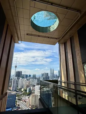 a view of the city from the top of a building at Lucentia Infinity Pool Suit Kuala Lumpur in Kuala Lumpur