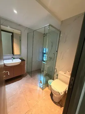 a bathroom with a shower and a toilet and a sink at Agile bukit bintang TRX by KLCC in Kuala Lumpur