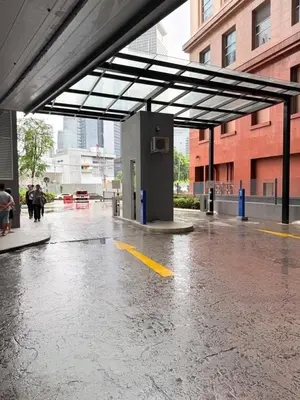 an empty parking lot with awning in a building at Agile bukit bintang TRX by KLCC in Kuala Lumpur
