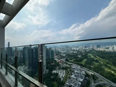 a view of a city from the top of a building at Sky Line Agile Suites KL in Kuala Lumpur