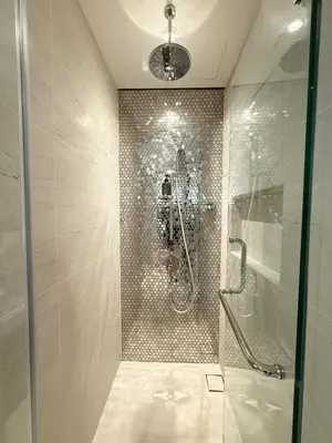 a shower with a glass door in a bathroom at Star Residence Heart of KLCC in Kuala Lumpur
